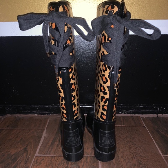 Coach Leopard Rainboots - Picture 2 of 4